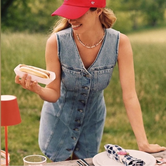 Agolde Trina Denim Dress in Balance - Picture 9 of 9